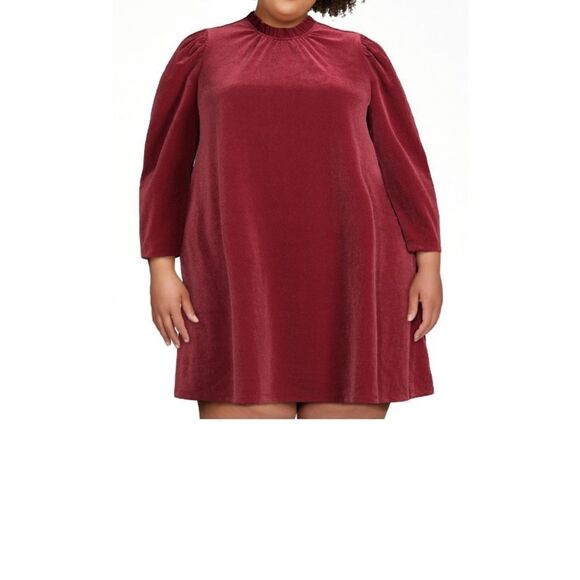 Velvet Ruffled Neck Dress - Picture 8 of 8